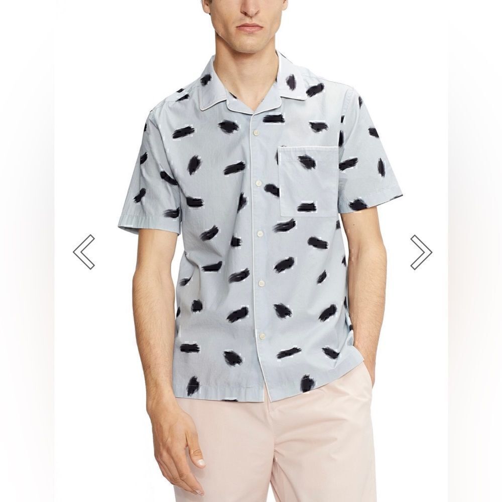 NWT TED BAKER SOURDO SS BRUSH STROKE PRINT SHIRT Size 2XL